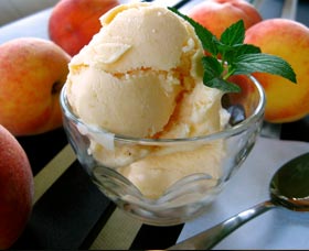 helado bajo en calorías de durazno