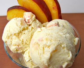 receta de helado saludable de durazno