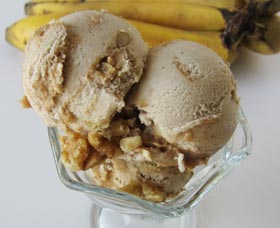 helado bajo en calorías de banana