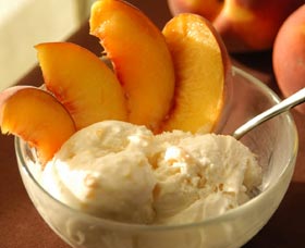 helados saludable de durazno