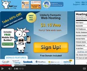 hosting ilimitado de fatcow para un sitio web de internet