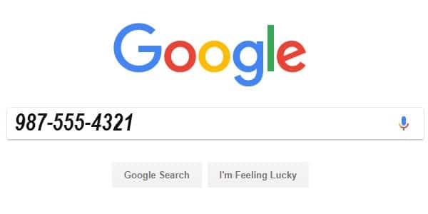 Pesquise pessoas pelo número de celular Google