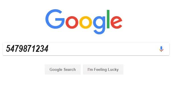Rastrear un número de celular por Google
