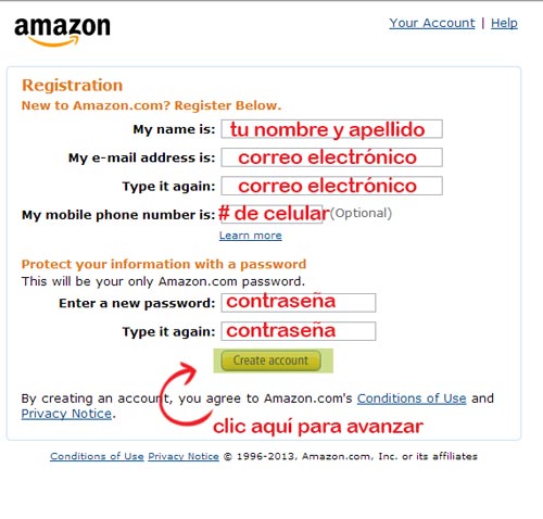 abrir una cuenta en amazon paso a paso