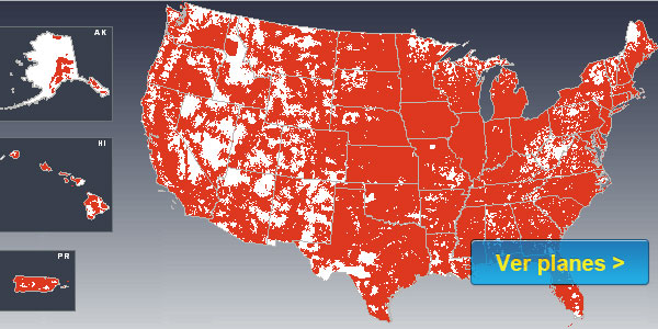 mapa de cobertura Virgin Mobile compania de moviles usa