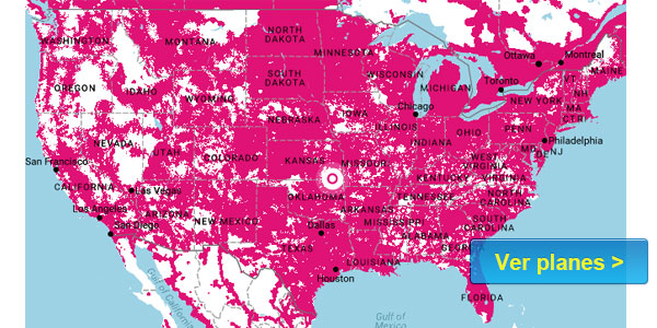 cobertura mejor compañía de celulares en Estados Unidos tmobile