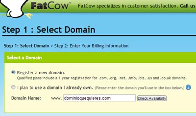 registrar dominio gratis en fatcow crear una pagina web