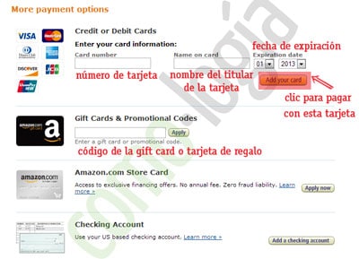 pagar en amazon agregar una tarjeta en amazon