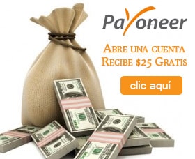 abrir cuenta payoneer 25 dolares gratis tarjeta mastercard