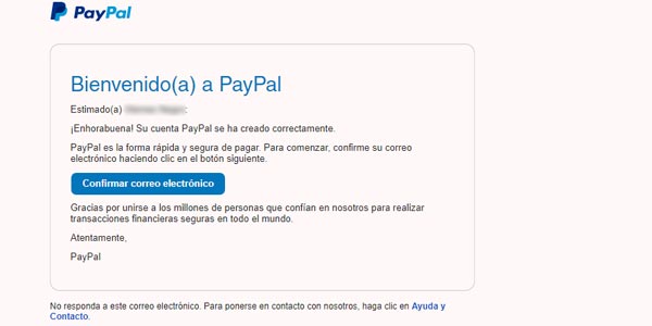 correo verificacion registrarse en paypal