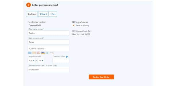 comprar en walmart pagar con tarjeta de credito
