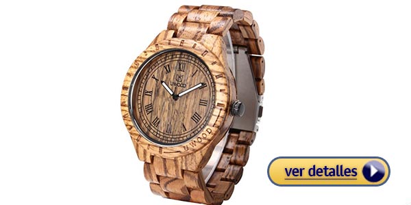 regalos por menos de 25 dolares Reloj de madera para hombres