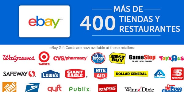 eBay tarjetas de regalo baratas gift cards