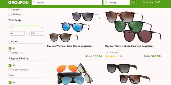 groupon ofertas lentes ray ban tiendas