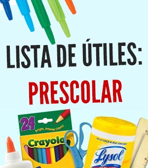 lista de útiles escolares prescolar preescolar