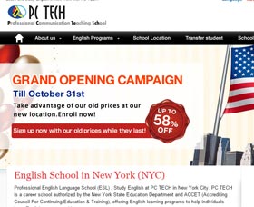 Escuelas de inglés en Estados Unidos: PC TECH ESL School