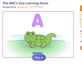 Juegos infantiles para aprender inglés: ABC Zoo