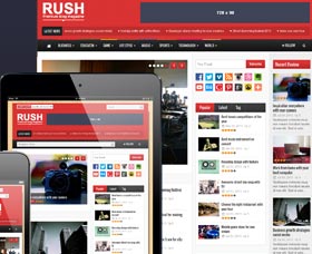 Mejores Plantillas WordPress para revistas: Rush