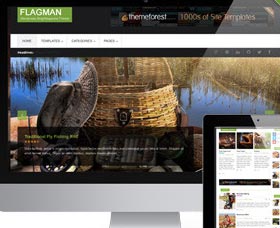 Mejores plantillas WordPress blog: Flagman