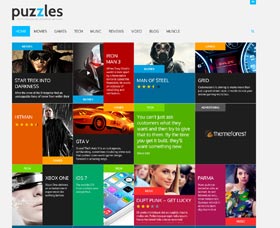 Plantillas WordPress para blogging: Puzzles