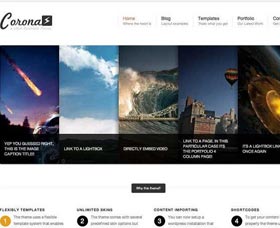 Plantillas WordPress para negocios: Corona