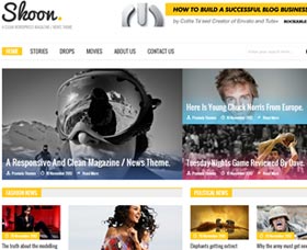 Plantillas WordPress para revistas: Skoon