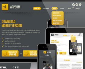 Temas WordPress para aplicaciones moviles Appsum android iphone