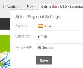cambiar idioma espanol moneda aliexpress espana