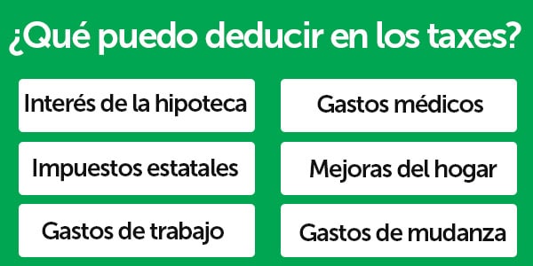 deducciones en los taxes recibir mas dinero