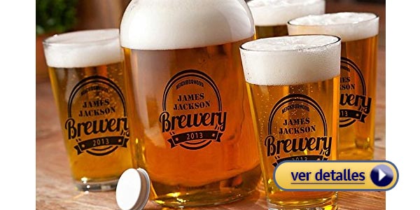 Detalles de navidad personalizados: Juego de jarras de cerveza