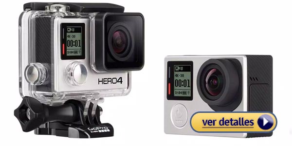 Regalos de navidad para hombres: Cámara GoPro Hero4 Silver