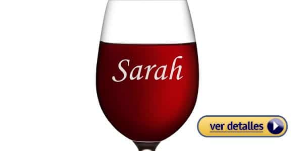 Regalos de navidad personalizados: Copa de vino personalizada