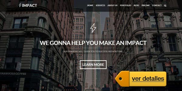 6. Mejores temas WordPress 2016: Impact