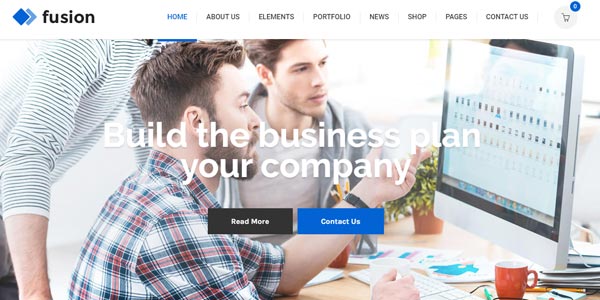 Mejores temas responsive WordPress para oficinas: Fusion