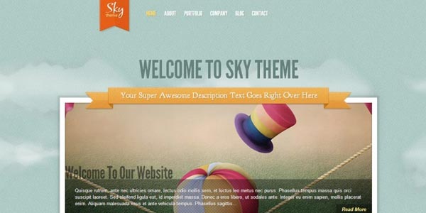 Plantillas WordPress infantiles: Sky