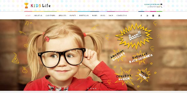 Plantillas WordPress para niños: Kids Life