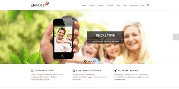 Temas WordPress para compañías: Enfold