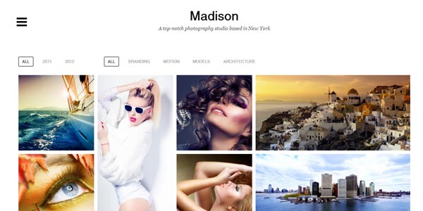 Temas WordPress para fotografia responsive Madison