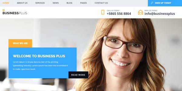 Temas WordPress para negocios: Business Plus