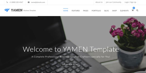 Temas WordPress para negocios: Yamen