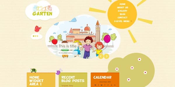 Temas WordPress para niños: Kindergarten