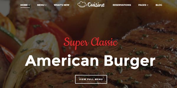 Temas wordpress para un restaurante cuisine