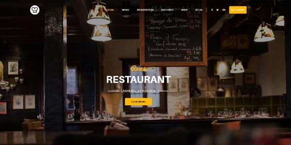 Temas WordPress para un restaurante: Resca