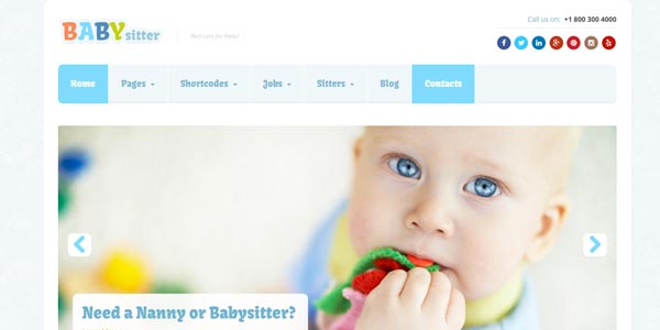 Temas para niños WordPress: Babysitter