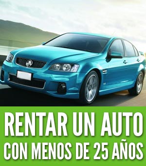 menor de 25 años al rentar un auto