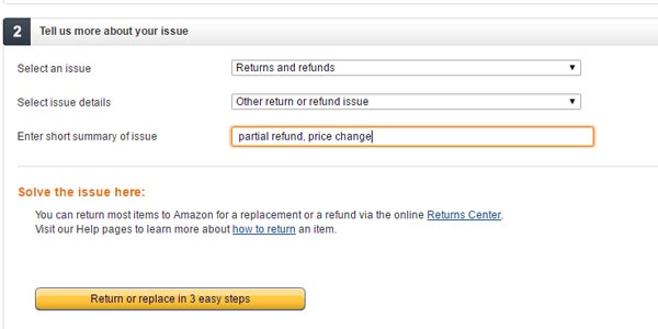 pedir un rembolso en Amazon por una compra ya realizada