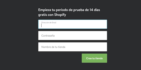 Empezar una tienda Shopify: Información de contacto