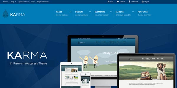 Mejores plantillas WordPress responsive: Karma