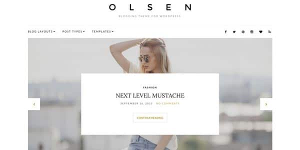 Mejores temas WordPress para un blog: Olsen