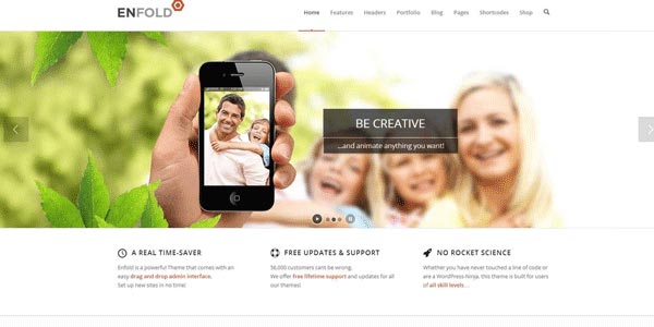 Mejores temas WordPress responsive: Enfold